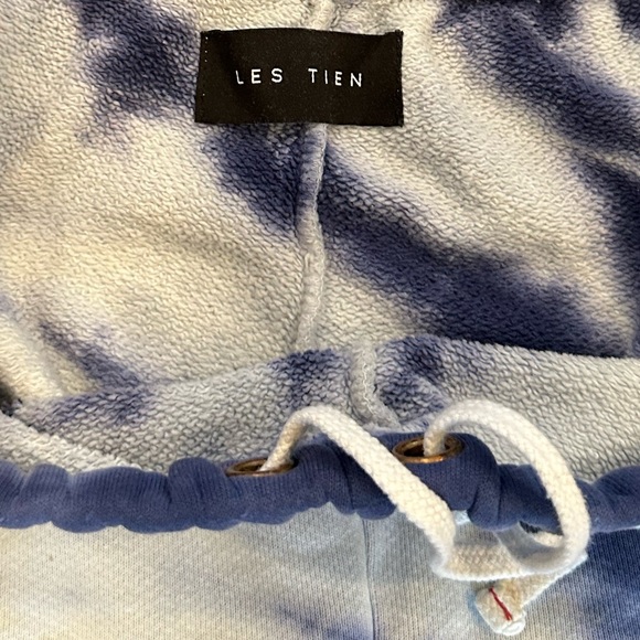 Men’s Les Tien Navy Blue & Ivory Tie Dye Sweatpants - Picture 3 of 10